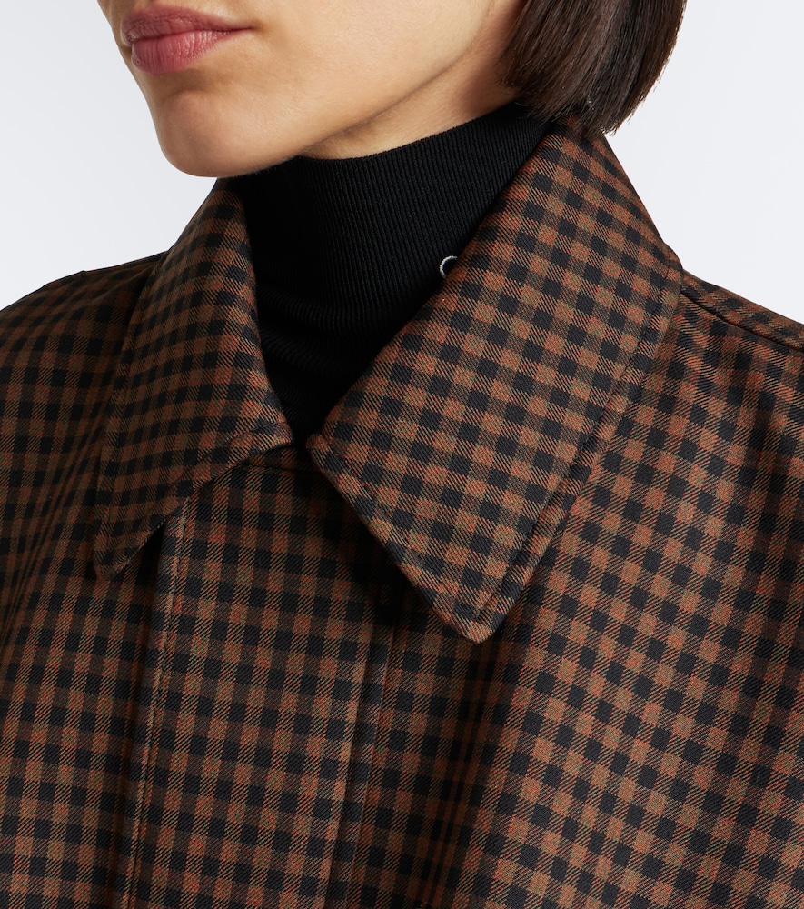Checked Wool Blouson Jacket