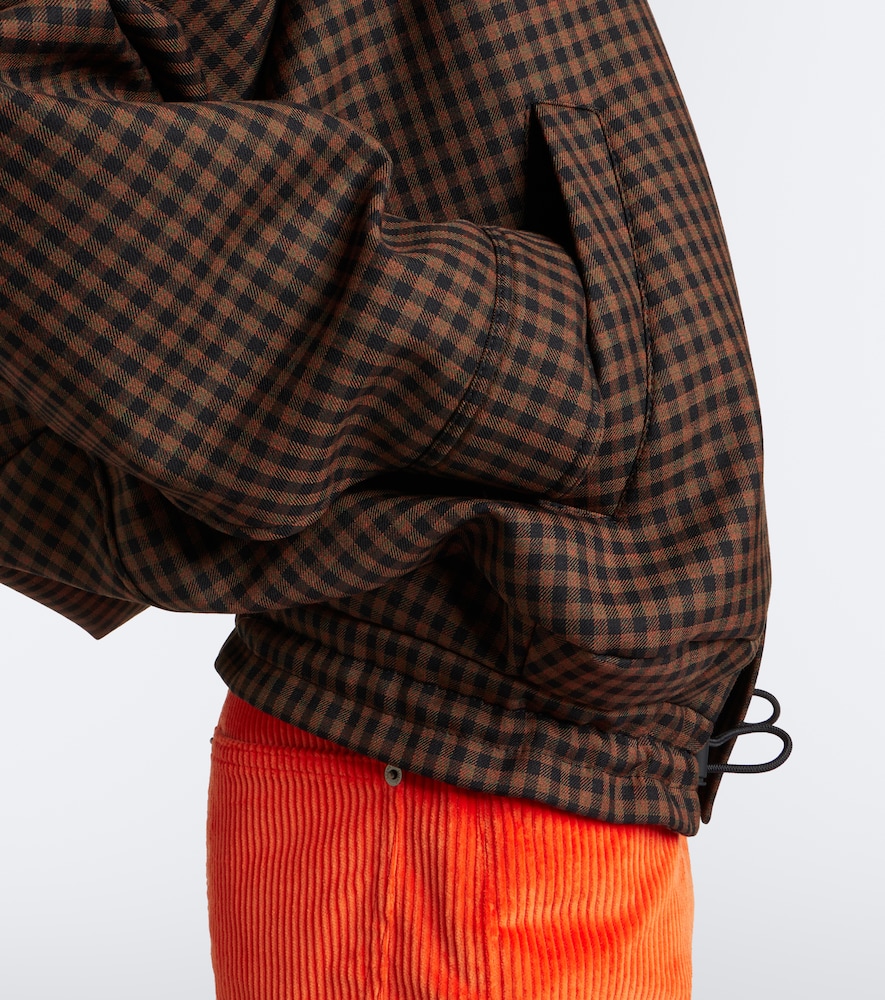 Checked Wool Blouson Jacket