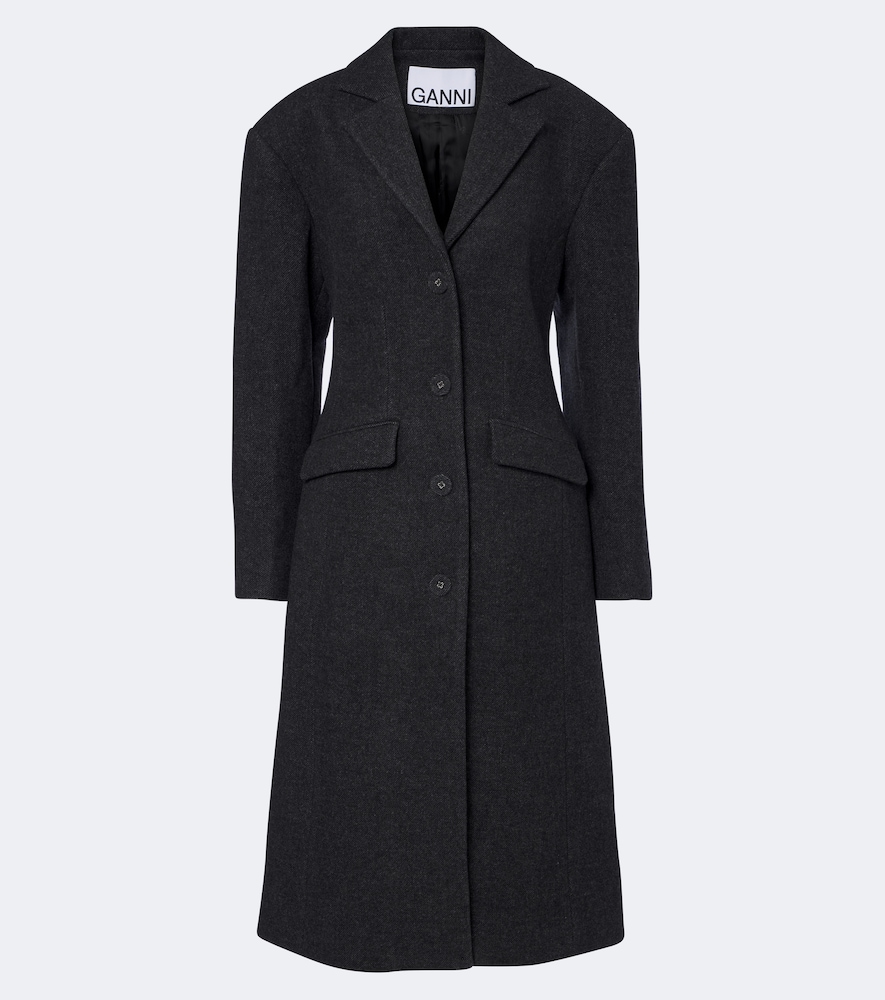 Ganni Ganni Wool and cashmere-blend coat
