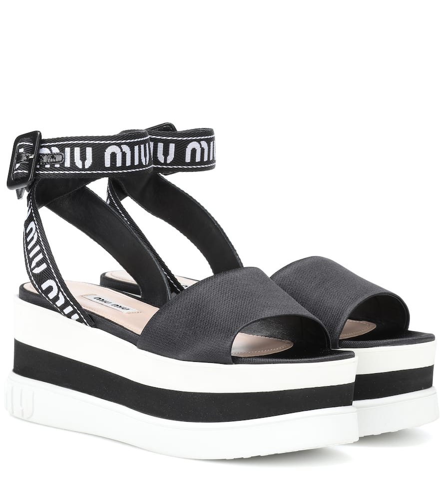 miu miu black platform sandals