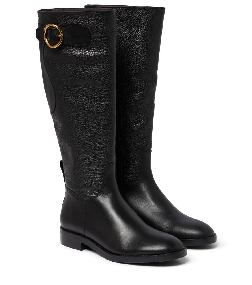 Thalya leather knee-...