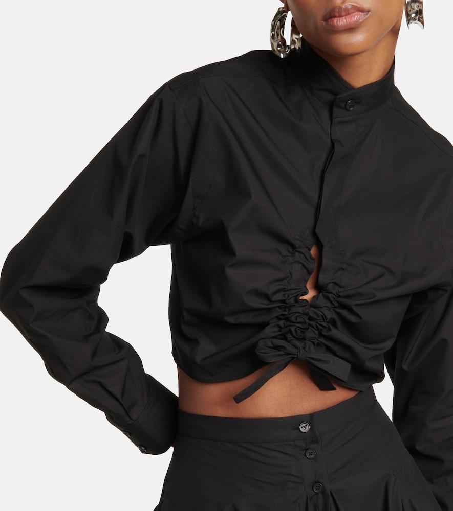  Alaia Alaã¯a Cropped Cotton Shirt 