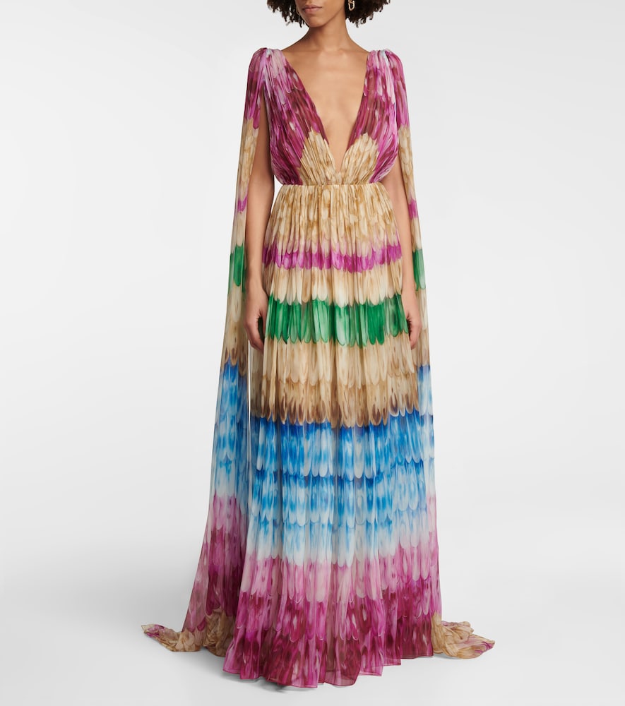  Valentino Valentino Printed Silk Gown 