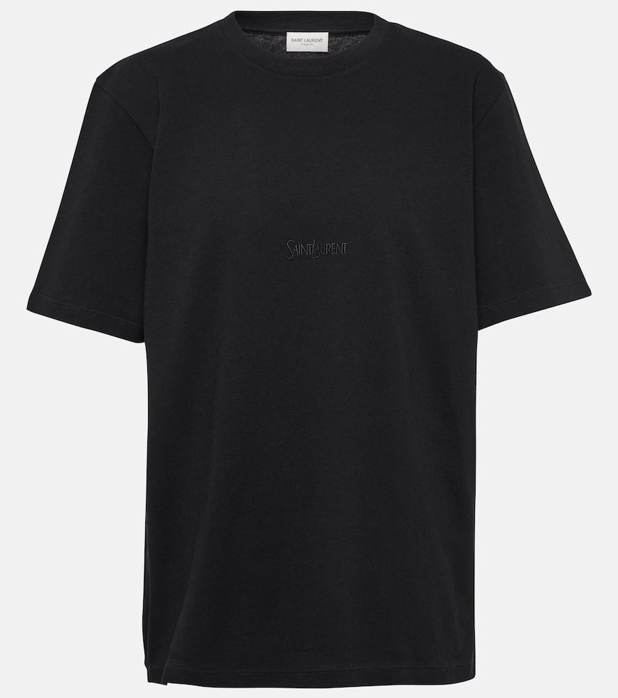 Saint Laurent Oversized Cotton T-shirt In Black