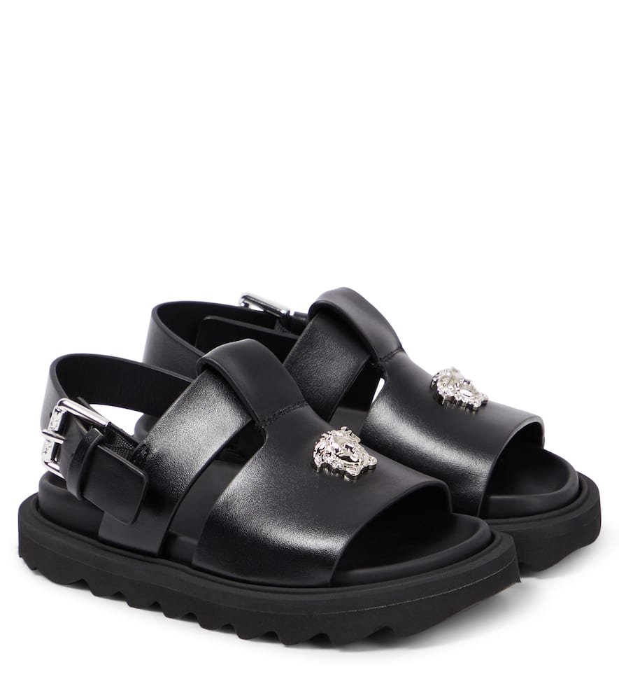 Versace Kids La Medusa leather sandals