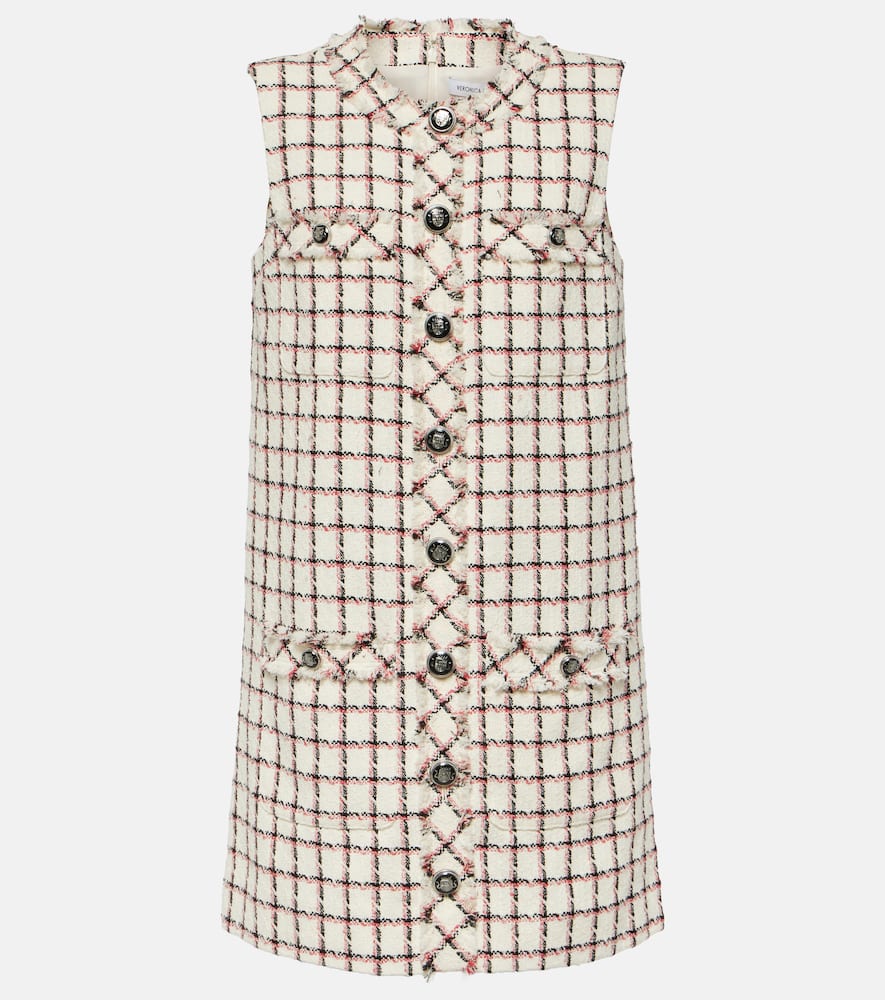 VERONICA BEARD LAUREL COTTON-BLEND TWEED MINIDRESS