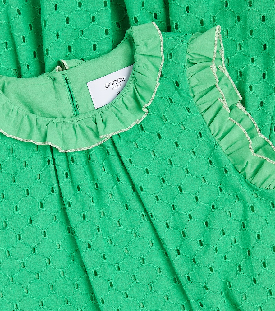 Paade Mode Delta Cotton Seersucker Dress In Green