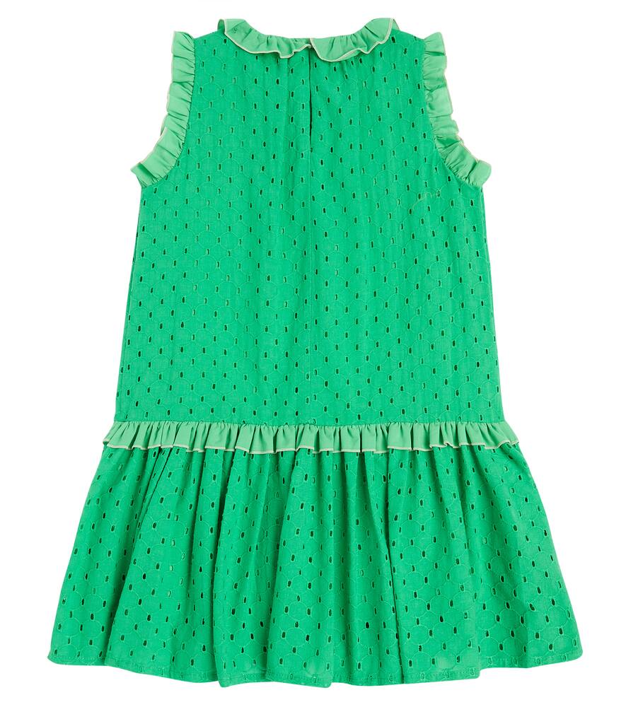 Paade Mode Delta Cotton Seersucker Dress In Green