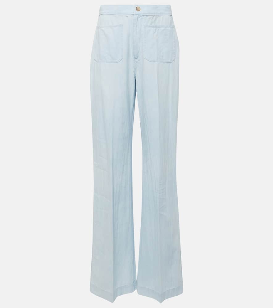 Polo Ralph Lauren Cotton chambray wide-leg pants
