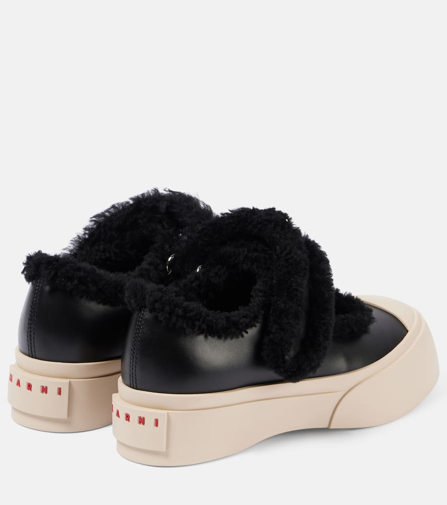 Marni Leather Sneakers In Schwarz