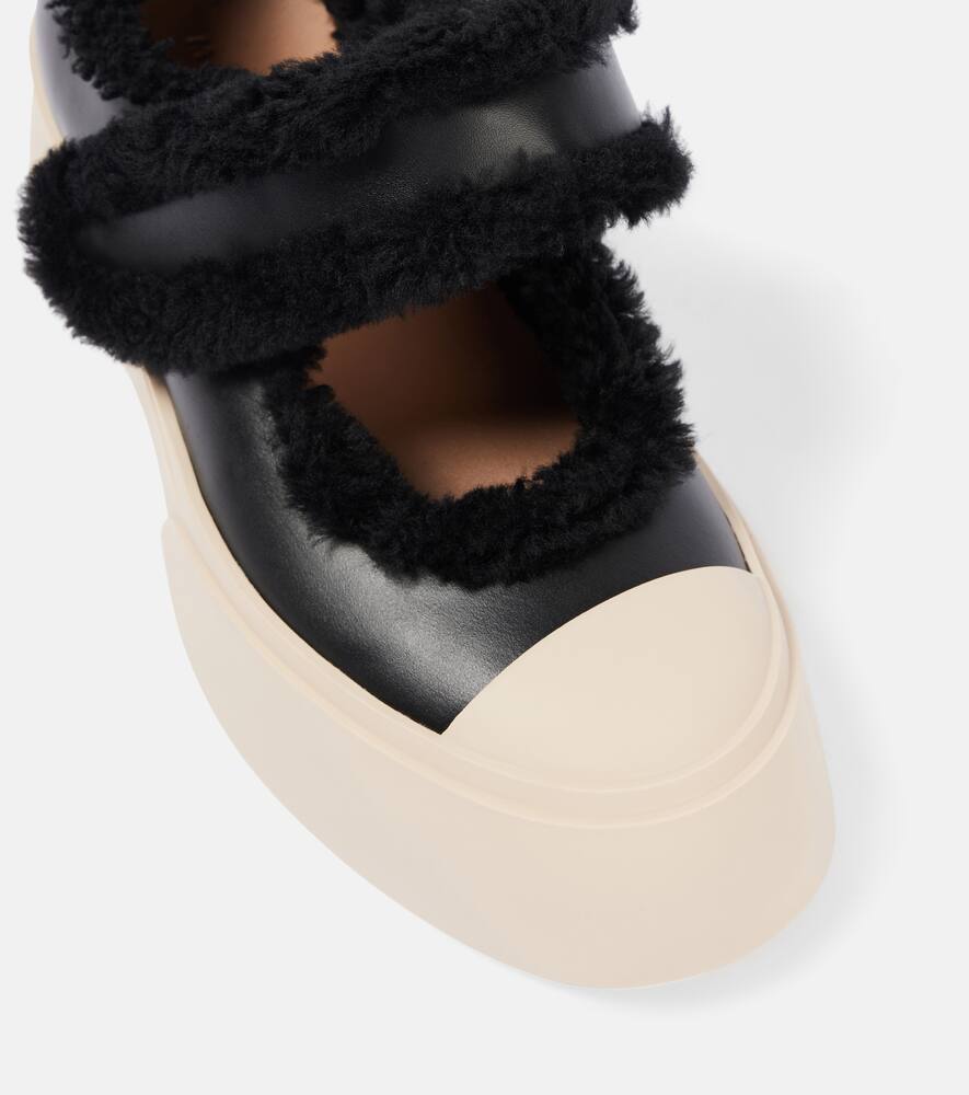 Marni Leather Sneakers In Schwarz