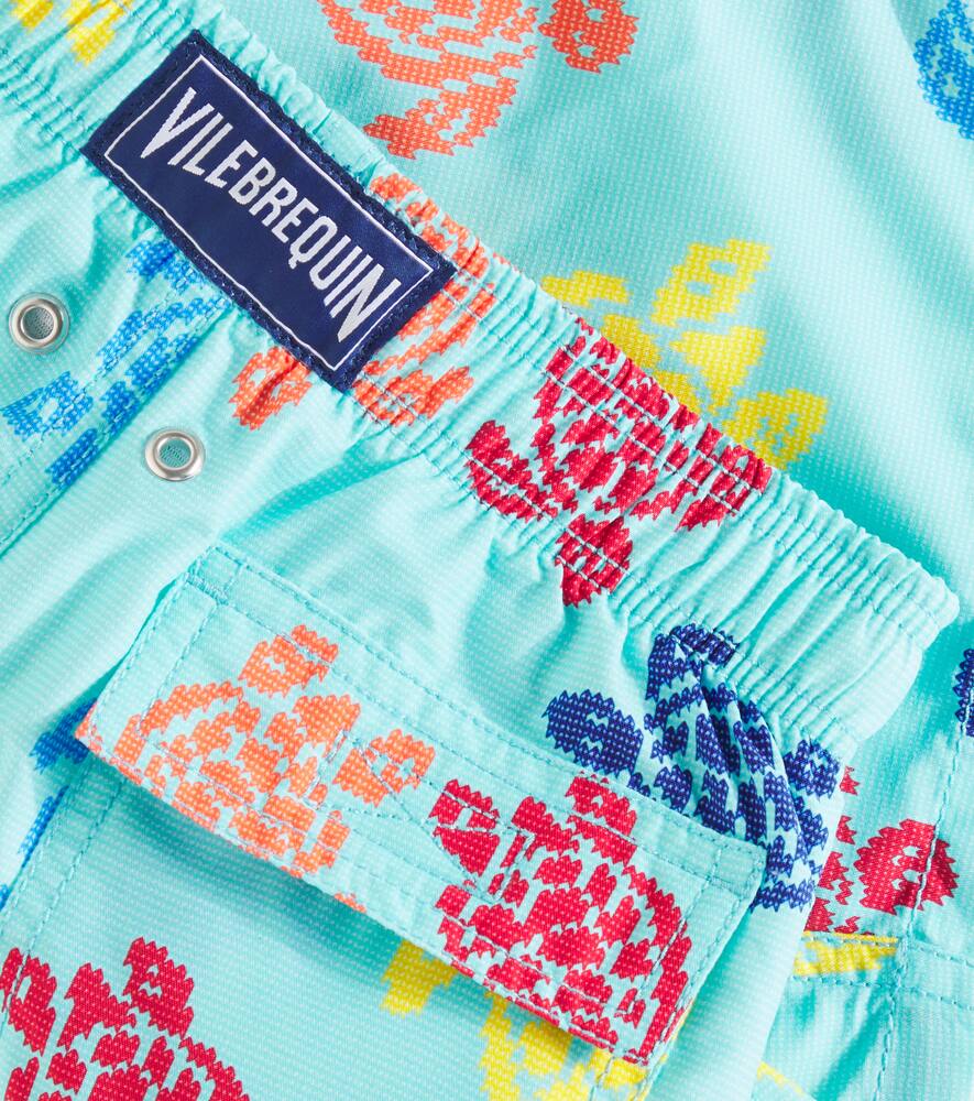 Vilebrequin Jim Printed Swim Shorts In Blue