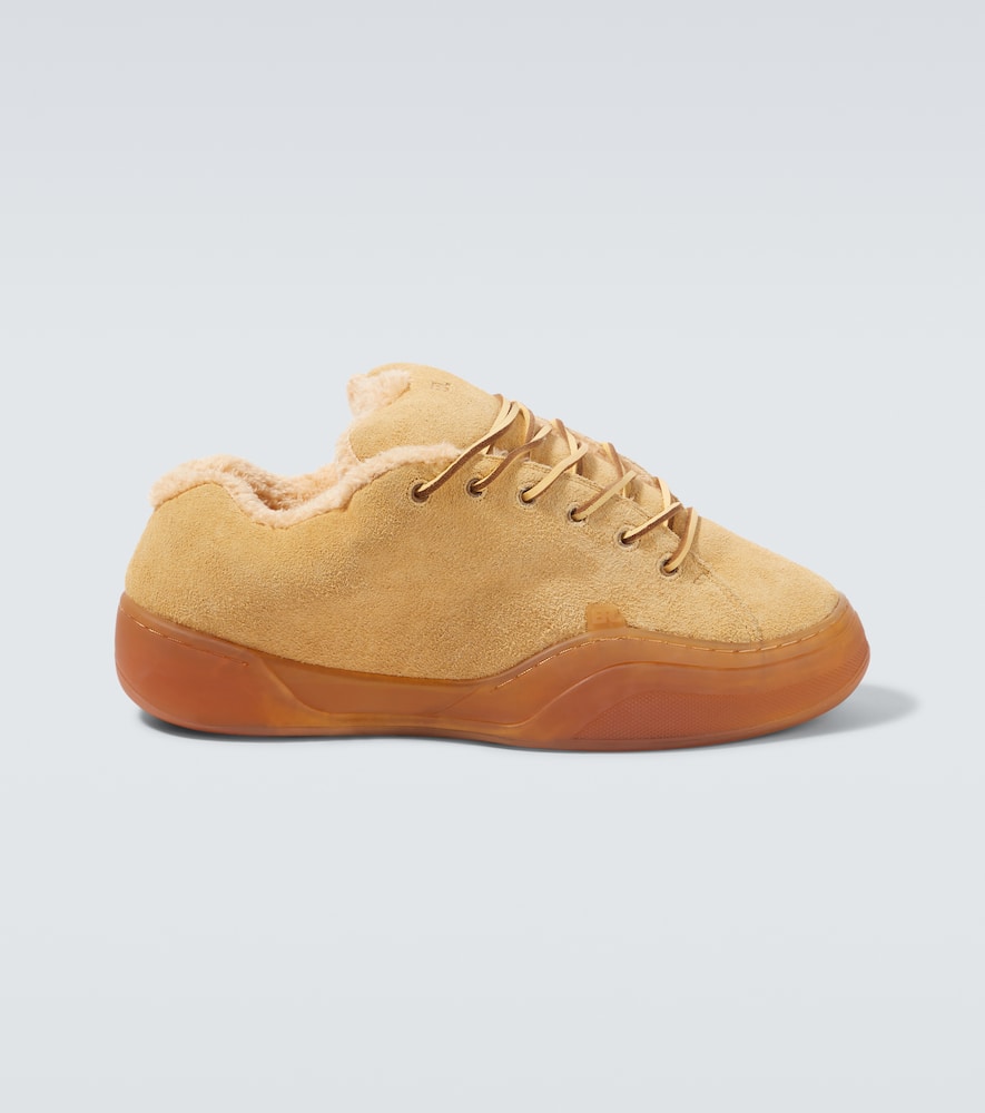 Sand Vamp shearling-lined suede sneakers
