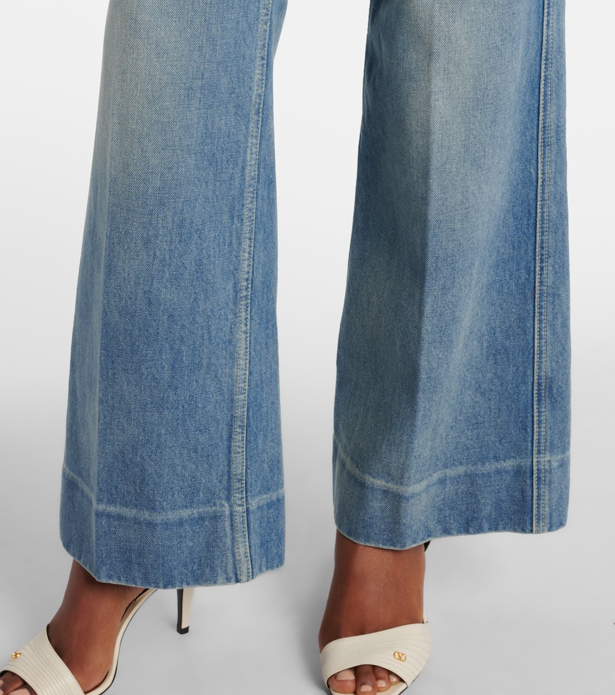 Garavani Vgold Mid-Rise Wide- Leg