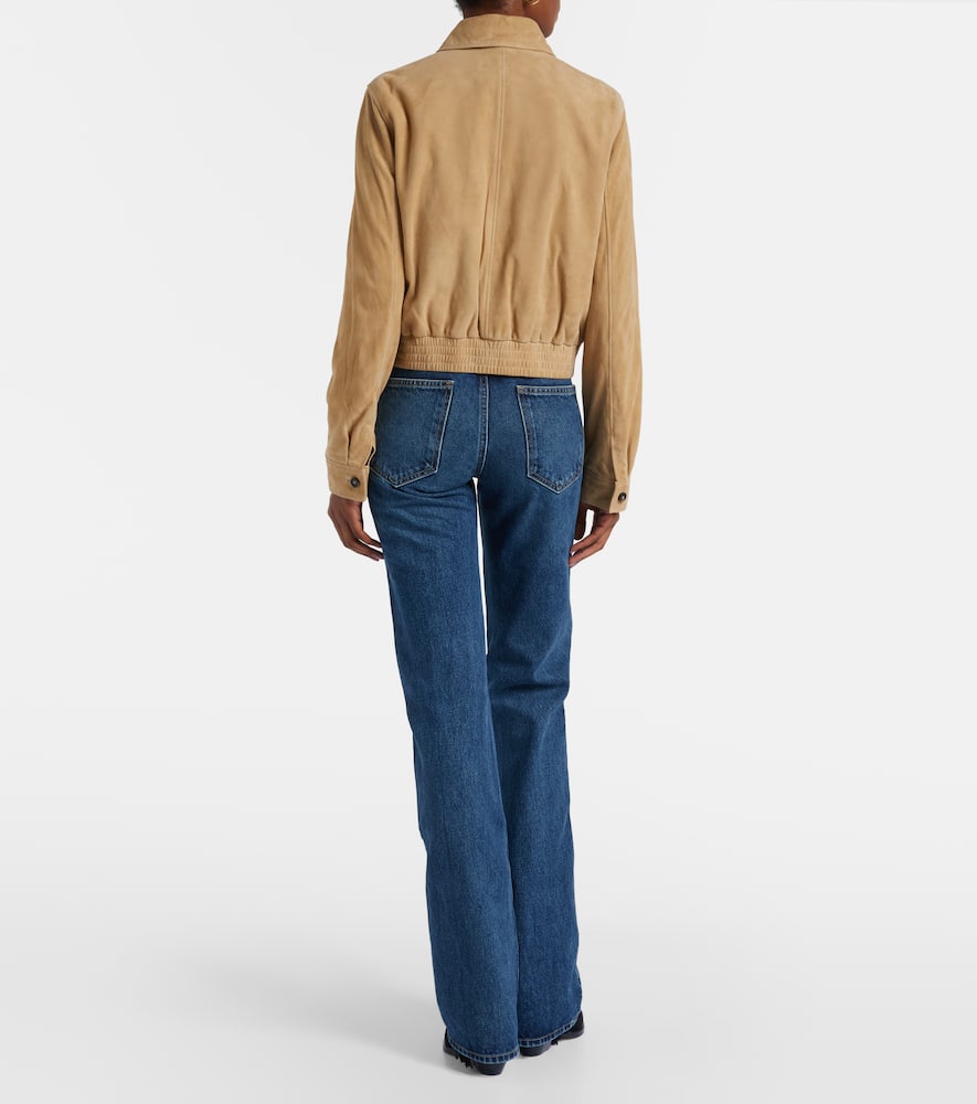 Nili Lotan Beauvais Suede Jacket In Brown