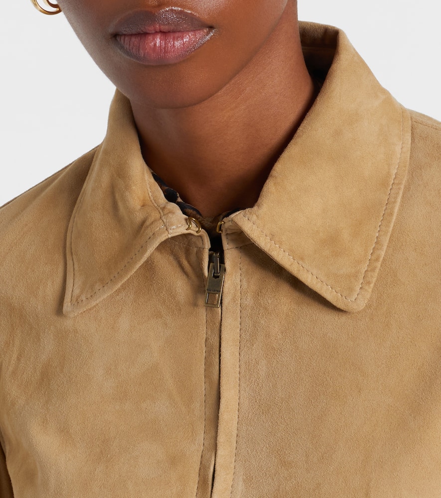 Nili Lotan Beauvais Suede Jacket In Brown