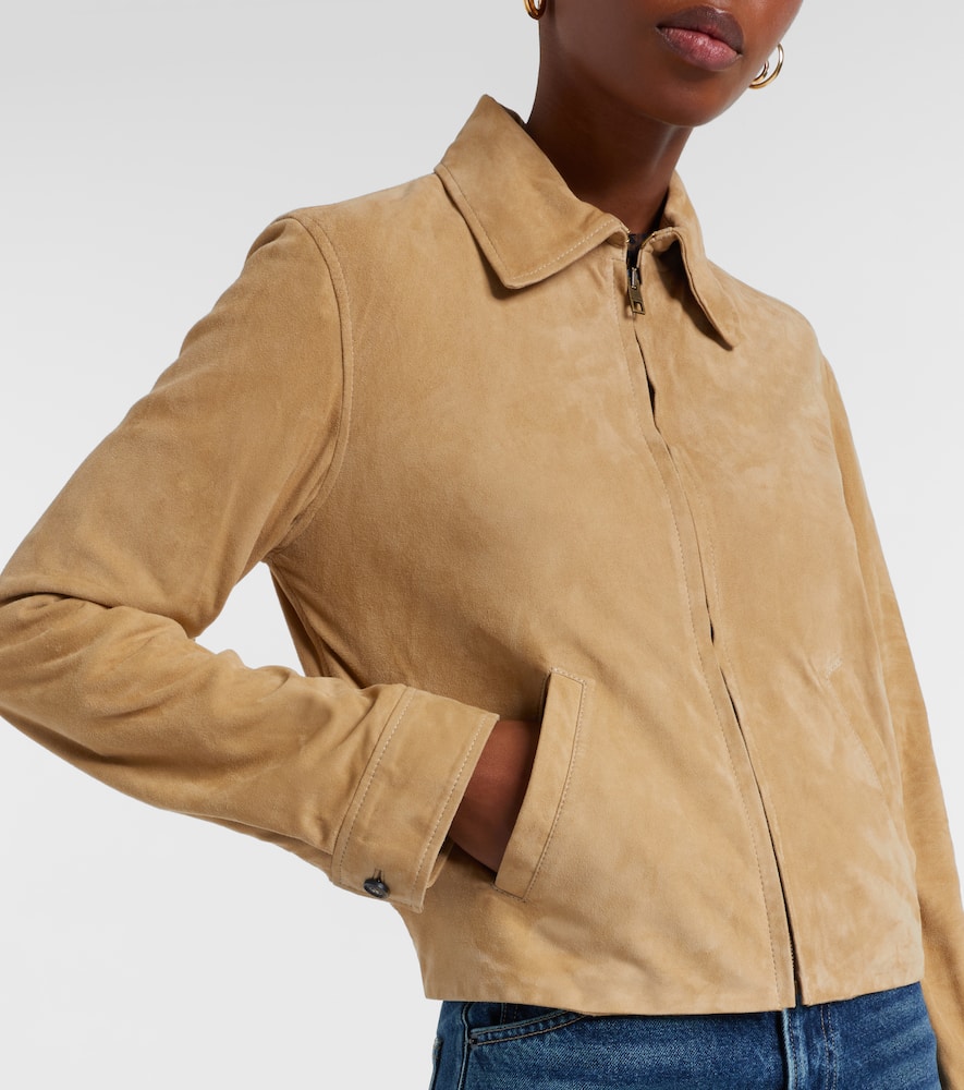 Nili Lotan Beauvais Suede Jacket In Brown
