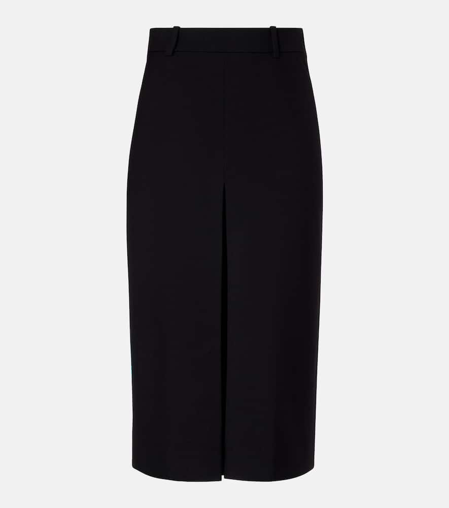 Mid-rise wool culottes