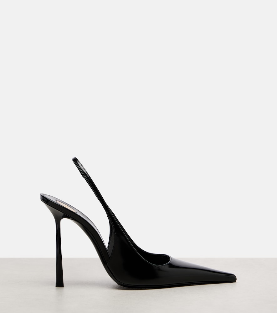  Saint Laurent Saint Laurent Vendome 110 Leather Slingback Pumps 