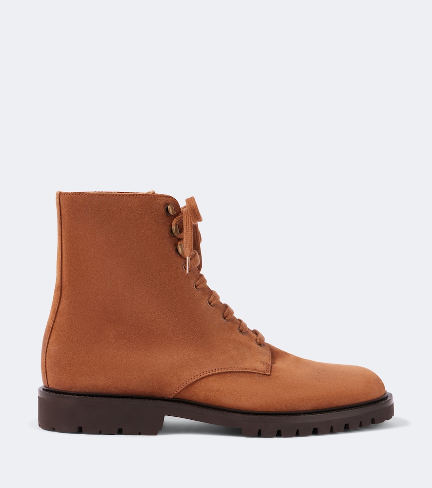 Suede Lace-Up Boots