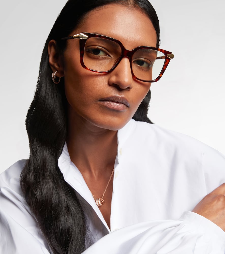 Bvlgari Serpenti Viper Cat-eye Glasses In Brown