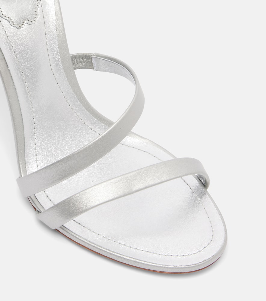 René Caovilla Cleo Spark 105 Metallic Leather Sandals In Multi