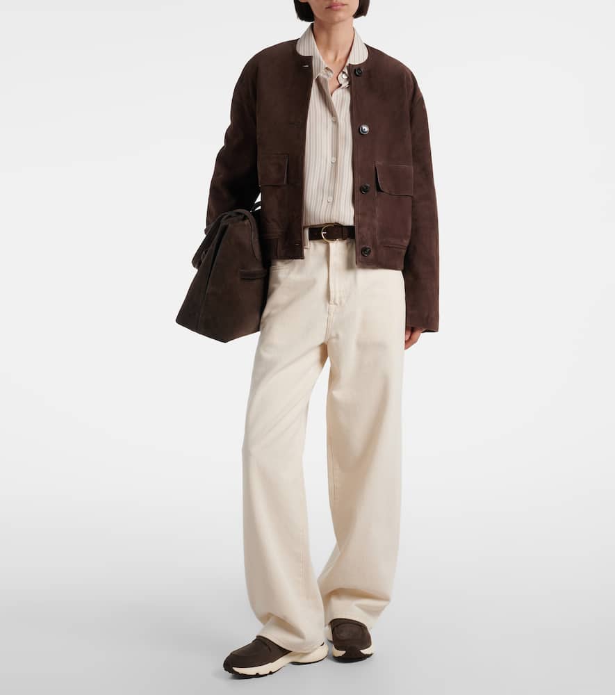 Tod's Shearling-lined Leather Slip-on Shoes In Brown
