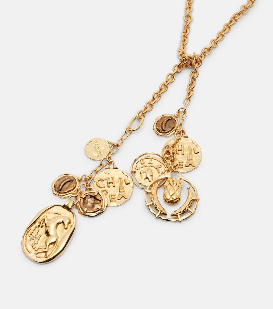 Chloé Layered Chain Pendant Necklace In Gold
