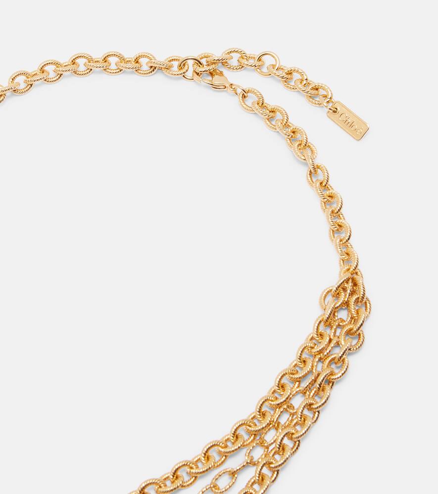 Chloé Layered Chain Pendant Necklace In Gold