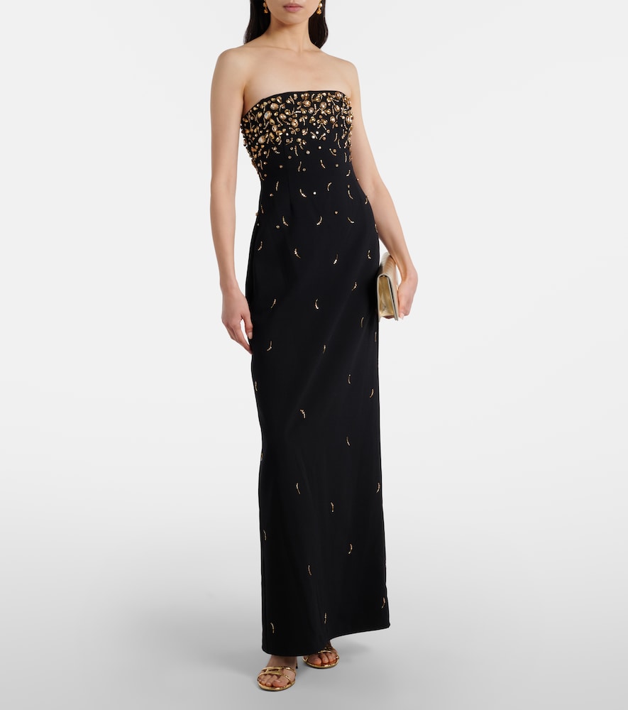  Simkhai Simkhai Bustier-robe Reign Aus Crêpe Mit Kristallen 