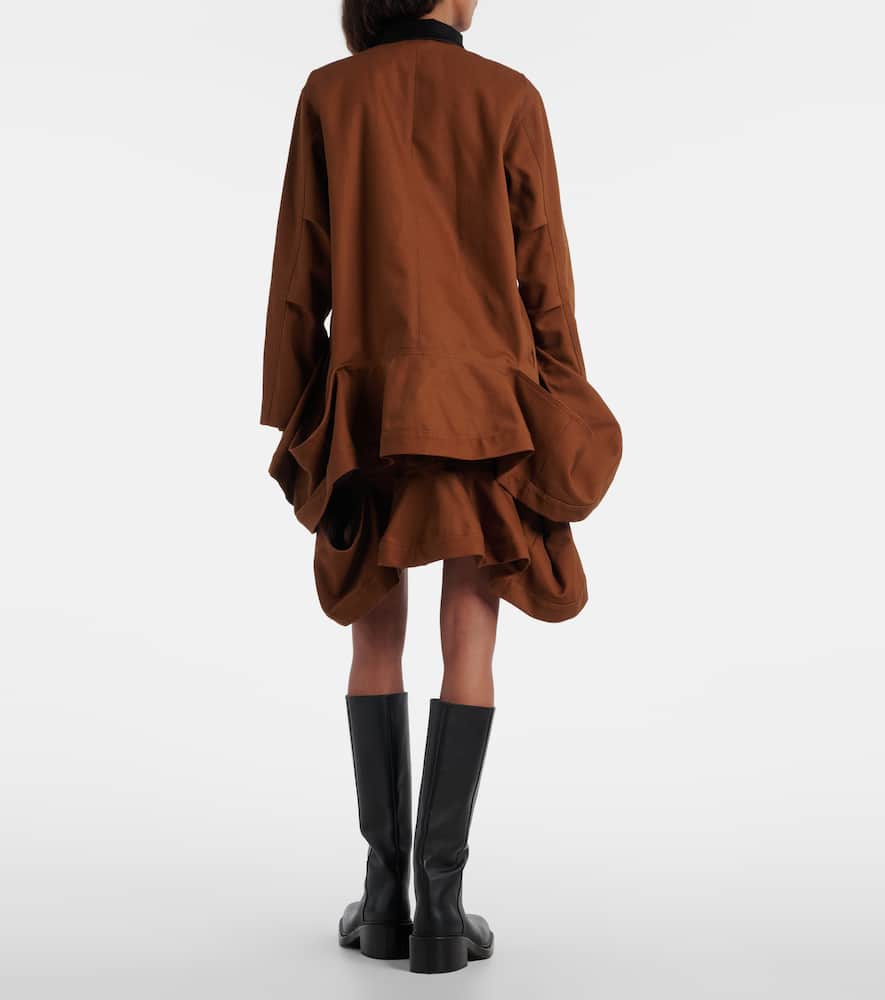 Sacai X Carhartt Cotton Canvas Jacket In Brown