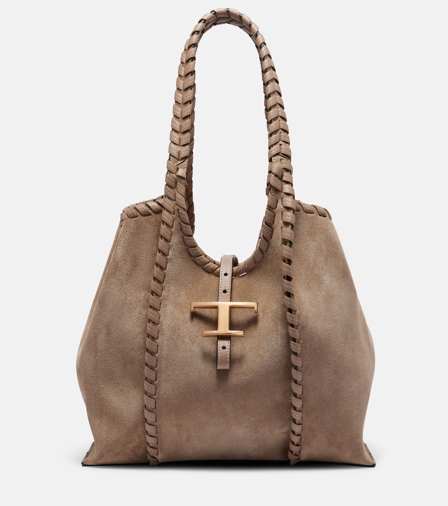Tod's T Timeless Medium suede tote bag