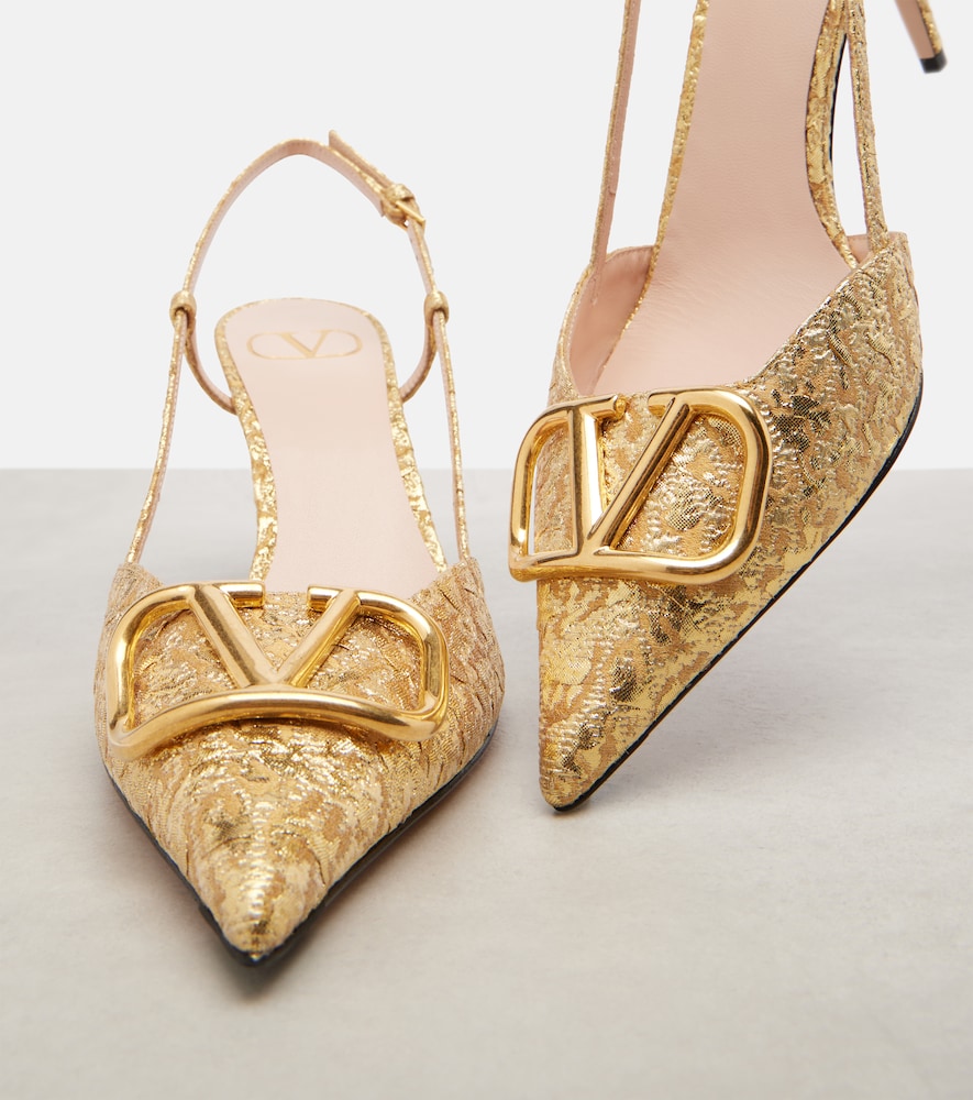  Valentino Garavani Valentino Garavani Slingback-pumps Vlogo 80 Aus Jacquard 