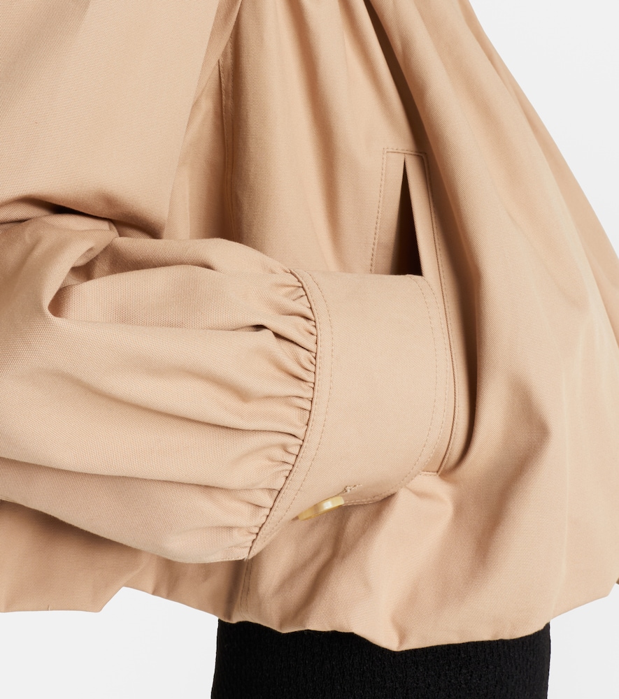  Chloe Chloé Chaqueta Cropped De Lona De Algodón Fruncida 