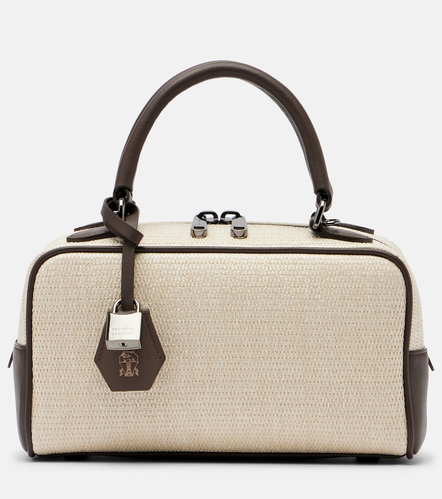Brunello Cucinelli Leather-trimmed top-handle bag | Thumbnail 8 Brunello Cucinelli Leather-trimmed top-handle bag | Thumbnail 8