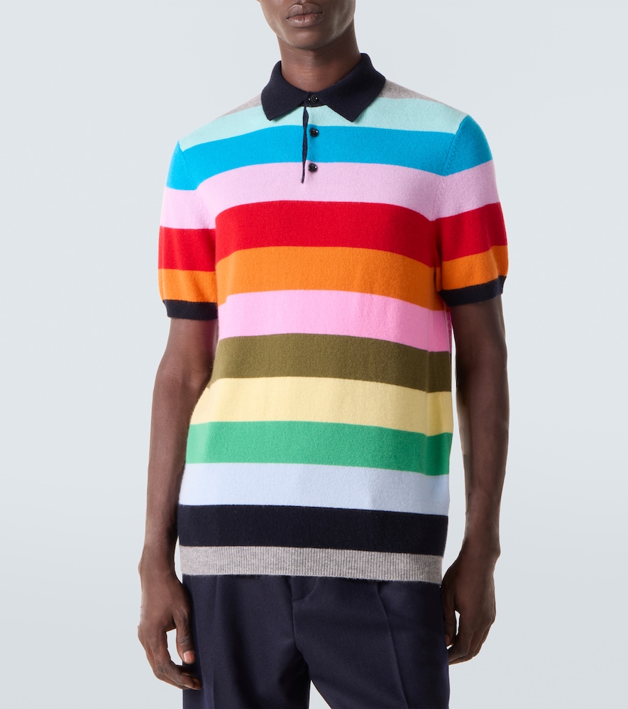  Allude Allude Striped Cashmere Polo Sweater 