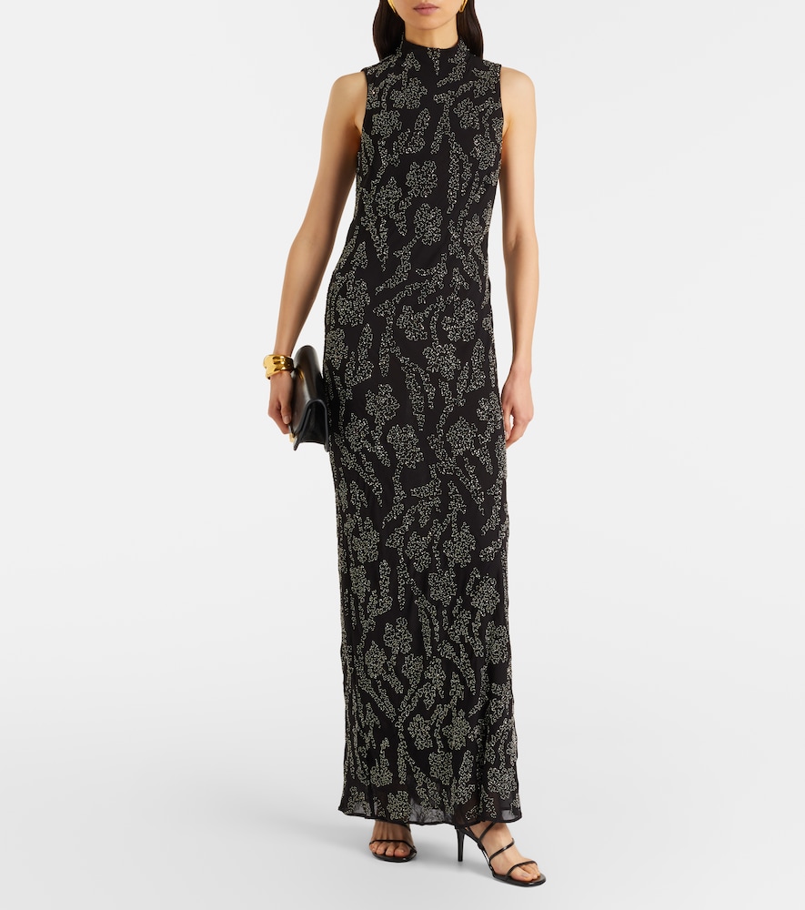  Veronica Beard Veronica Beard Sylven Beaded Georgette Maxi Dress 