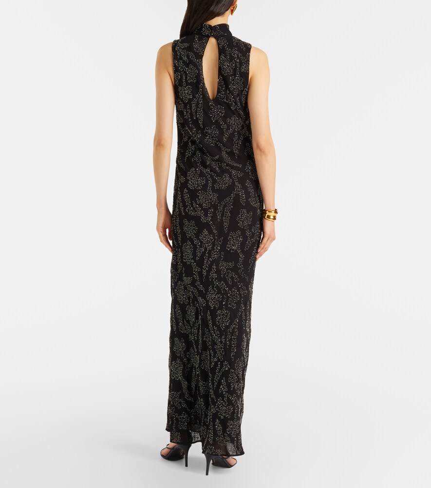 Veronica Beard Veronica Beard Sylven Beaded Georgette Maxi Dress 