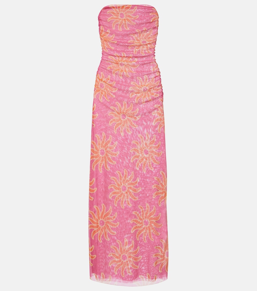 Cala de la Cruz Daphne printed mesh midi dress