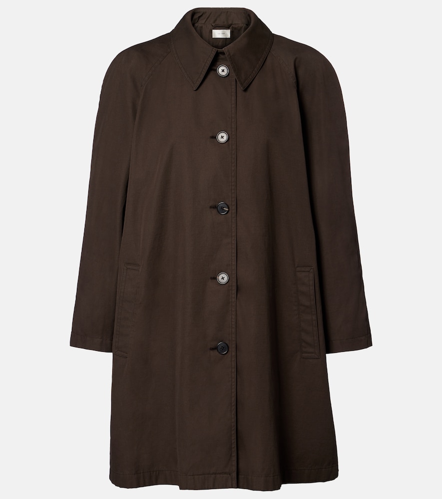 The Row Hawkins Cotton And Cashmere Car Coat In Brown