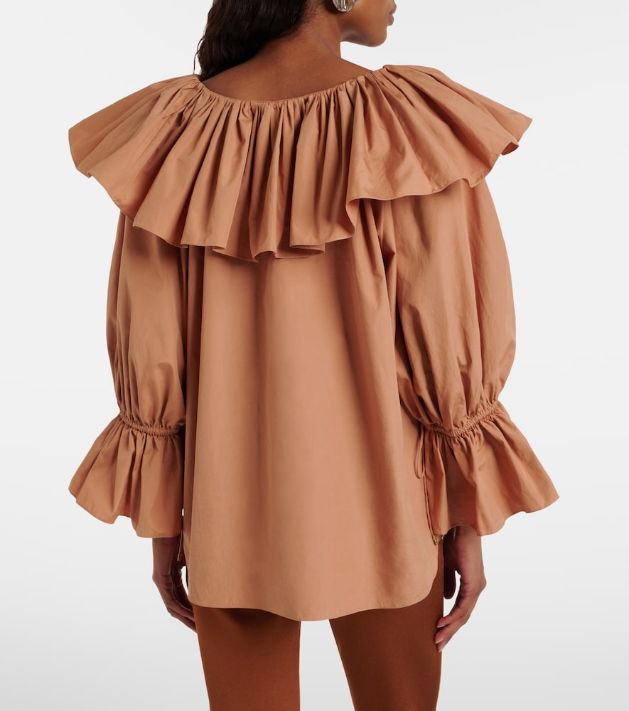  Chloe Chloe Ruffled Cotton Poplin Blouse 