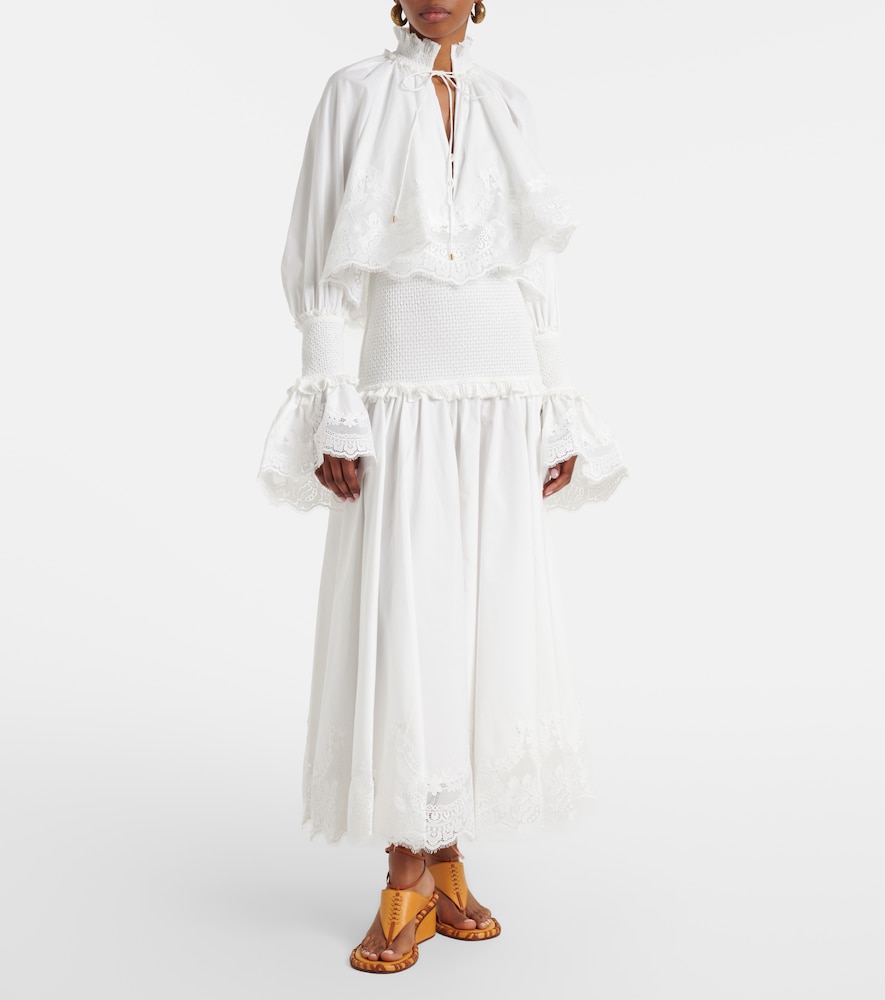 Zimmermann Alchemy lace-trimmed cotton poplin maxi dress