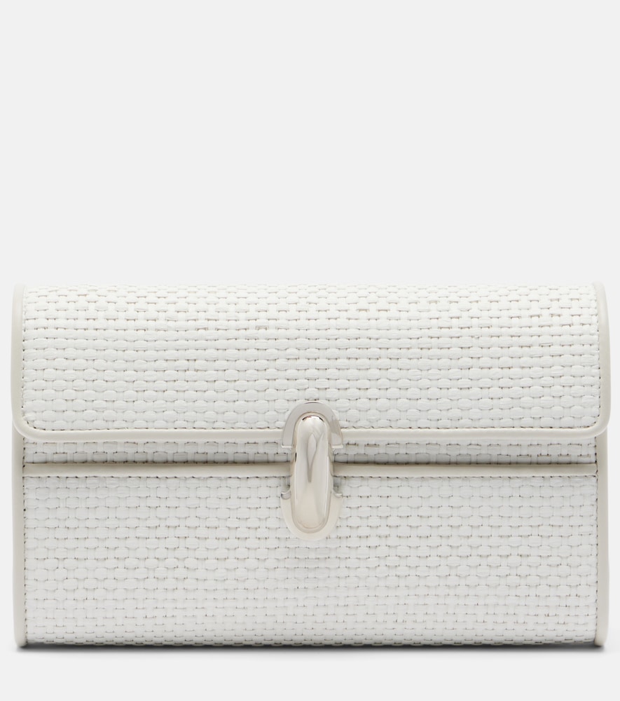 Savette Symmetry Mini raffia crossbody bag