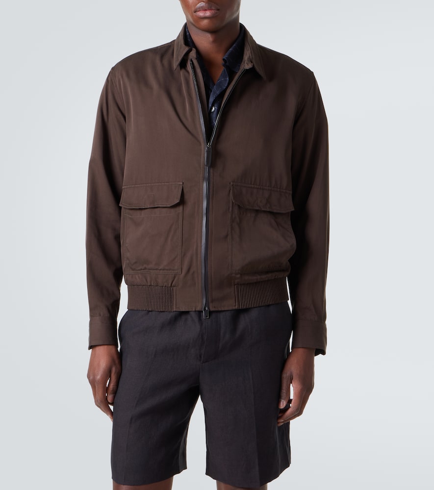 Silk Blouson Jacket