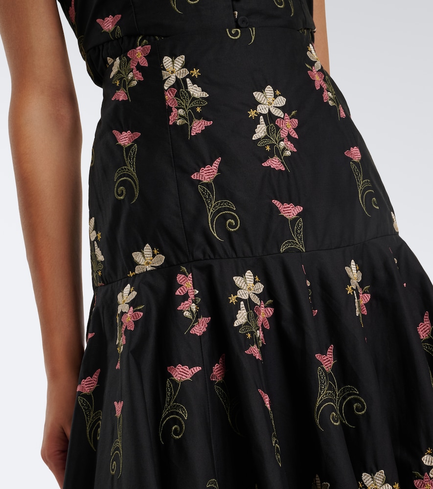 Nacar Embroidered Cotton Poplin Maxi