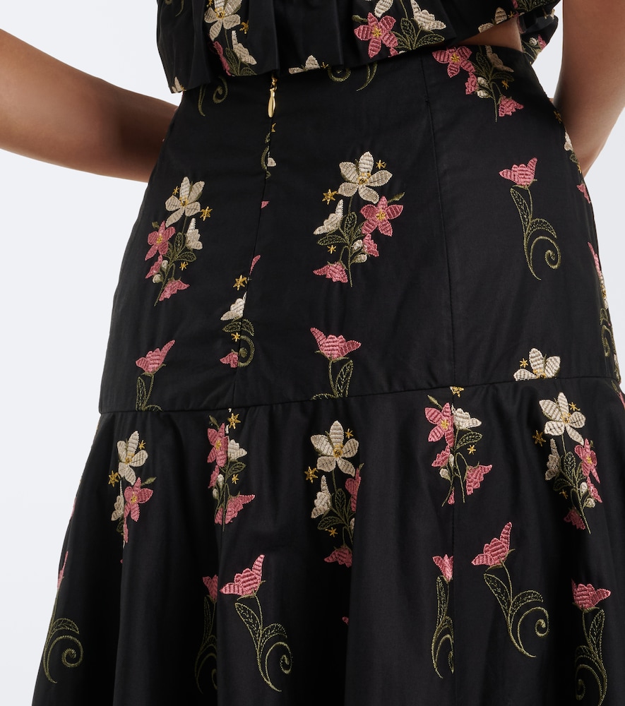 Nacar Embroidered Cotton Poplin Maxi