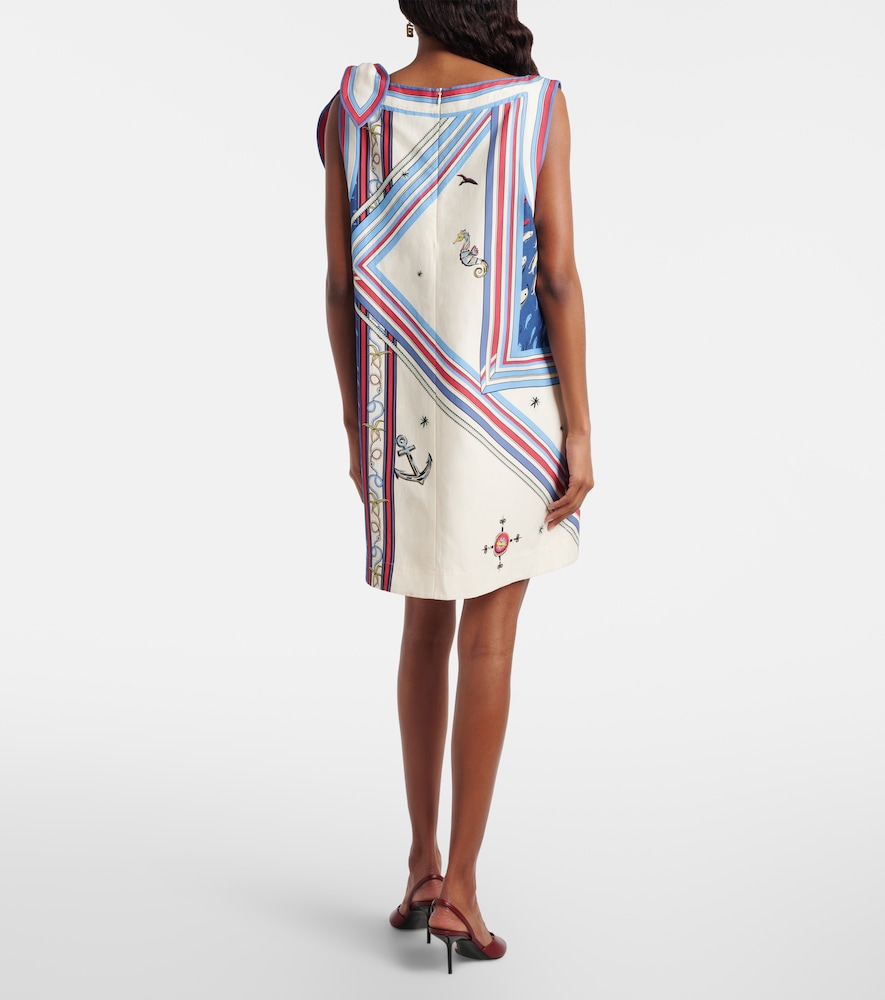  Alemais Alemais Apollo Bow-detail Printed Minidress 