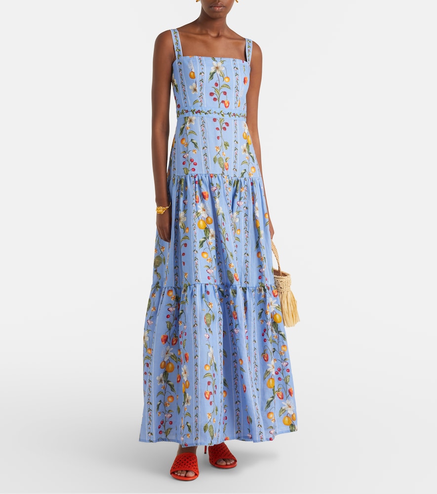 Agua by Agua Bendita Lima printed linen maxi dress