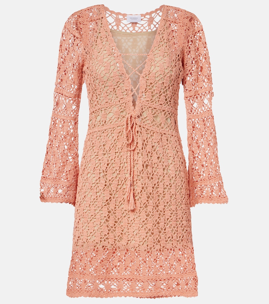 Anna Kosturova Bianca crochet cotton minidress