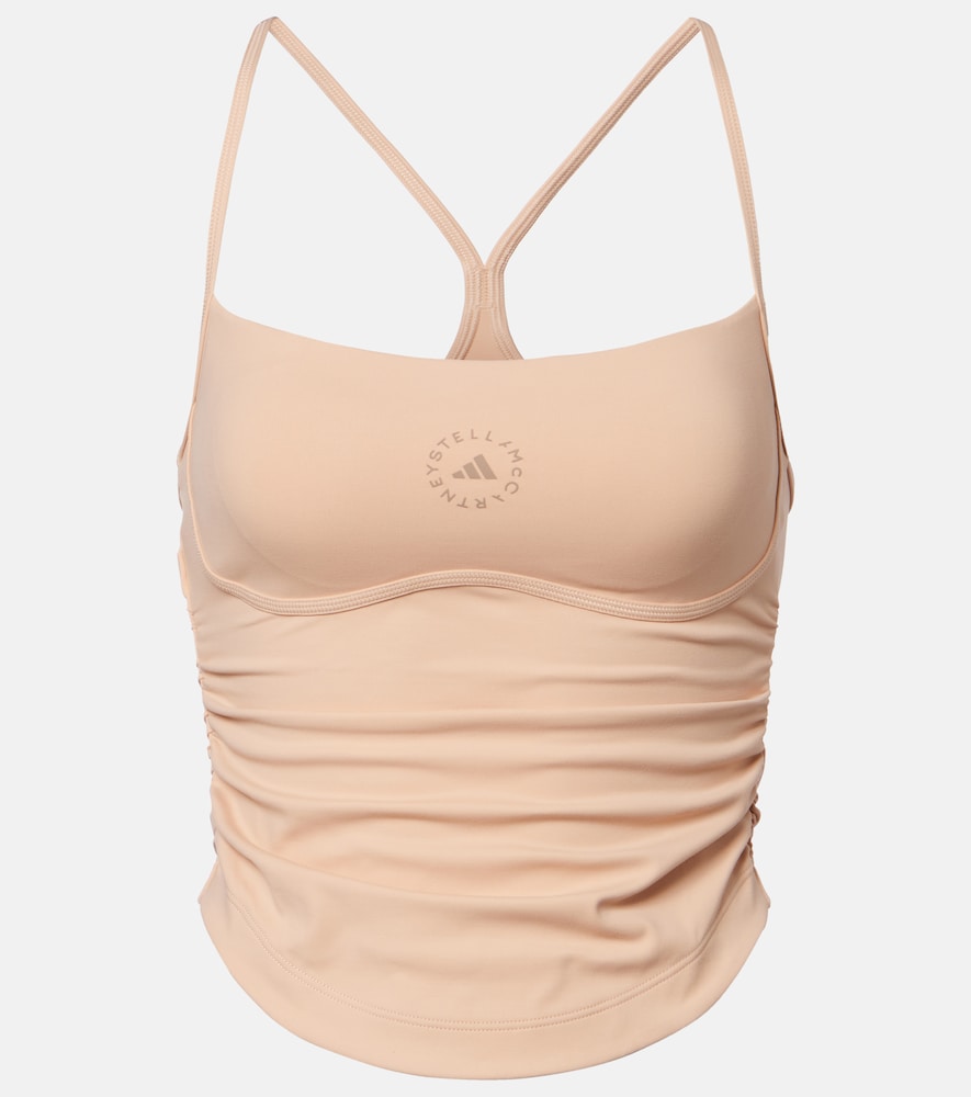 Adidas by Stella McCartney Logo ruched tank top
